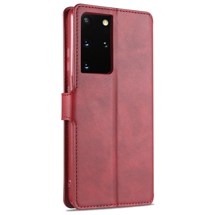 For Samsung Galaxy S21 Ultra 5G AZNS Calf Texture Horizontal Flip Leather Case with Holder & Card Slots & Wallet & Photo Frame(Red) For Samsung Galaxy S21 Ultra 5G AZNS Calf Texture Horizontal Flip Leather Case with Holder & Card Slots & Wallet & Photo Frame(Red)