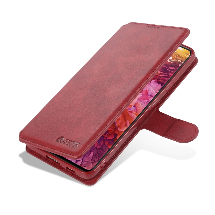 For Samsung Galaxy S21 Ultra 5G AZNS Calf Texture Horizontal Flip Leather Case with Holder & Card Slots & Wallet & Photo Frame(Red) For Samsung Galaxy S21 Ultra 5G AZNS Calf Texture Horizontal Flip Leather Case with Holder & Card Slots & Wallet & Photo Frame(Red)