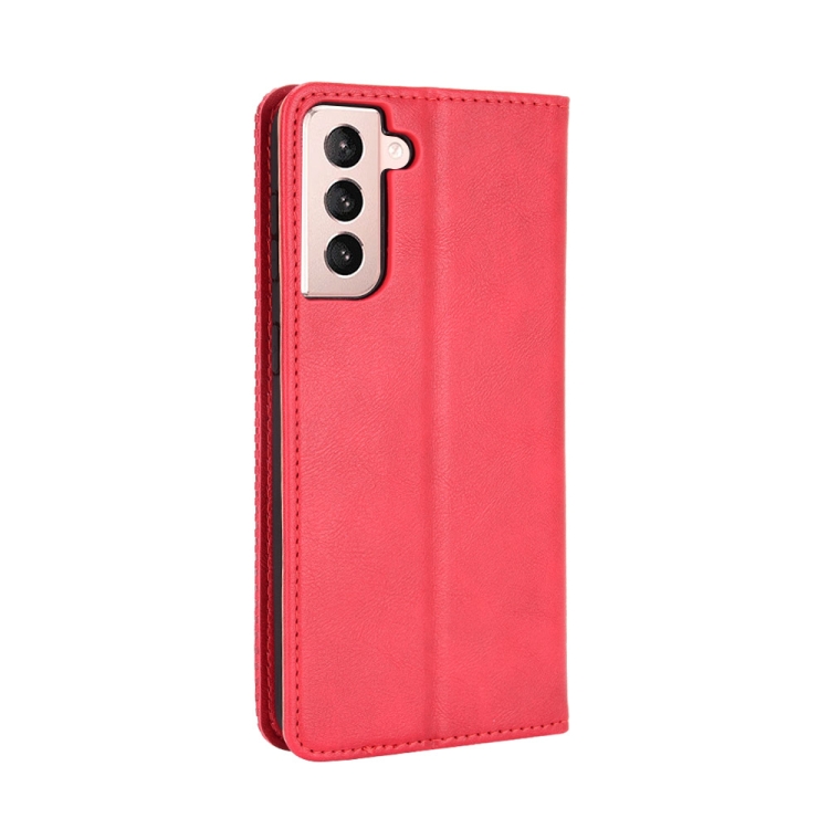 For Samsung Galaxy S21 5G Magnetic Buckle Retro Crazy Horse Texture Horizontal Flip Leather Case with Holder & Card Slots & Photo Frame(Red) For Samsung Galaxy S21 5G Magnetic Buckle Retro Crazy Horse Texture Horizontal Flip Leather Case with Holder & Card Slots & Photo Frame(Red)