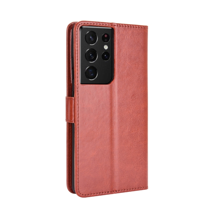 For Samsung Galaxy S21 Ultra 5G Retro Crazy Horse Texture Horizontal Flip Leather Case with Holder & Card Slots & Photo Frame(Brown) For Samsung Galaxy S21 Ultra 5G Retro Crazy Horse Texture Horizontal Flip Leather Case with Holder & Card Slots & Photo Frame(Brown)