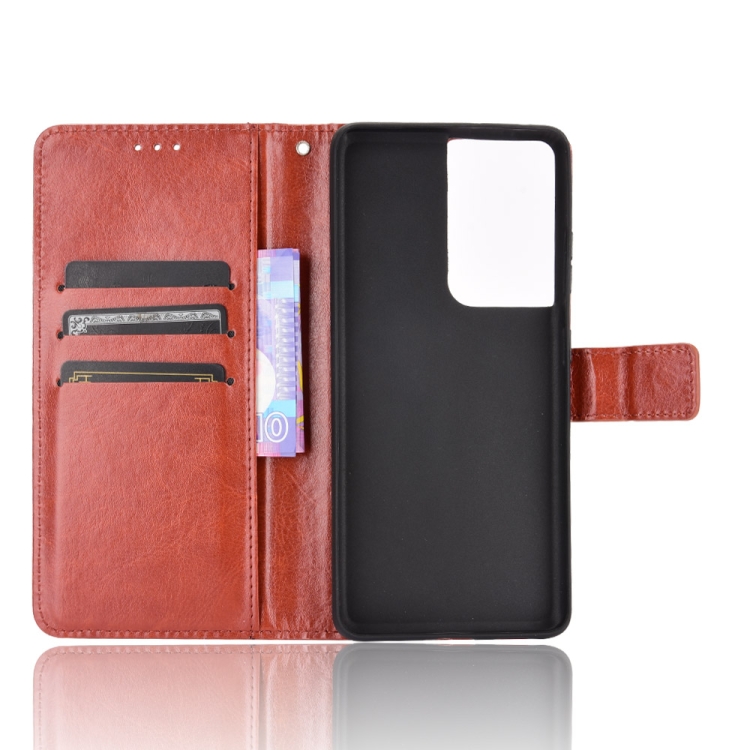 For Samsung Galaxy S21 Ultra 5G Retro Crazy Horse Texture Horizontal Flip Leather Case with Holder & Card Slots & Photo Frame(Brown) For Samsung Galaxy S21 Ultra 5G Retro Crazy Horse Texture Horizontal Flip Leather Case with Holder & Card Slots & Photo Frame(Brown)