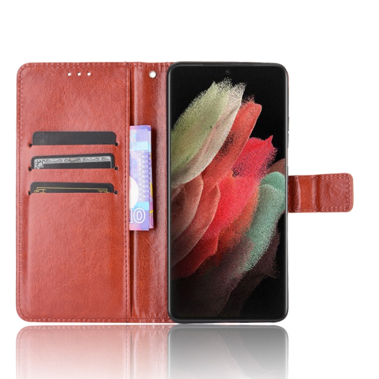For Samsung Galaxy S21 Ultra 5G Retro Crazy Horse Texture Horizontal Flip Leather Case with Holder & Card Slots & Photo Frame(Brown) For Samsung Galaxy S21 Ultra 5G Retro Crazy Horse Texture Horizontal Flip Leather Case with Holder & Card Slots & Photo Frame(Brown)