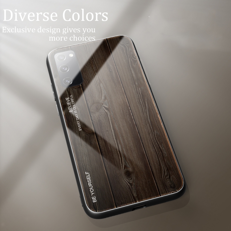 For Samsung Galaxy S20 FE Wood Grain Glass Protective Case(M01) For Samsung Galaxy S20 FE Wood Grain Glass Protective Case(M01)