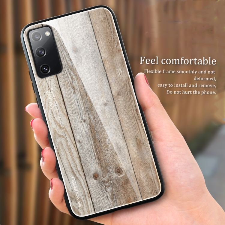For Samsung Galaxy S20 FE Wood Grain Glass Protective Case(M01) For Samsung Galaxy S20 FE Wood Grain Glass Protective Case(M01)
