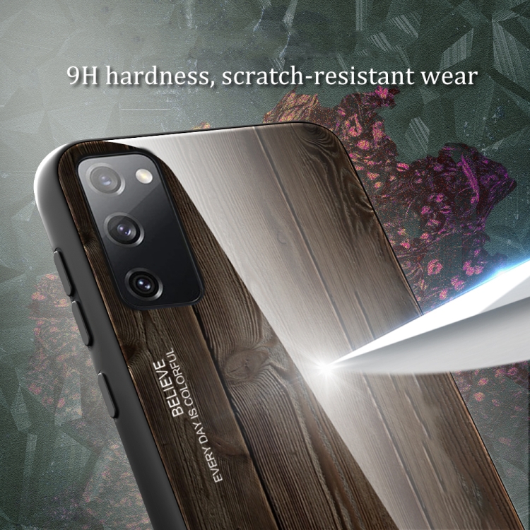 For Samsung Galaxy S20 FE Wood Grain Glass Protective Case(M01) For Samsung Galaxy S20 FE Wood Grain Glass Protective Case(M01)