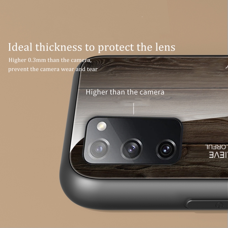 For Samsung Galaxy S20 FE Wood Grain Glass Protective Case(M01) For Samsung Galaxy S20 FE Wood Grain Glass Protective Case(M01)