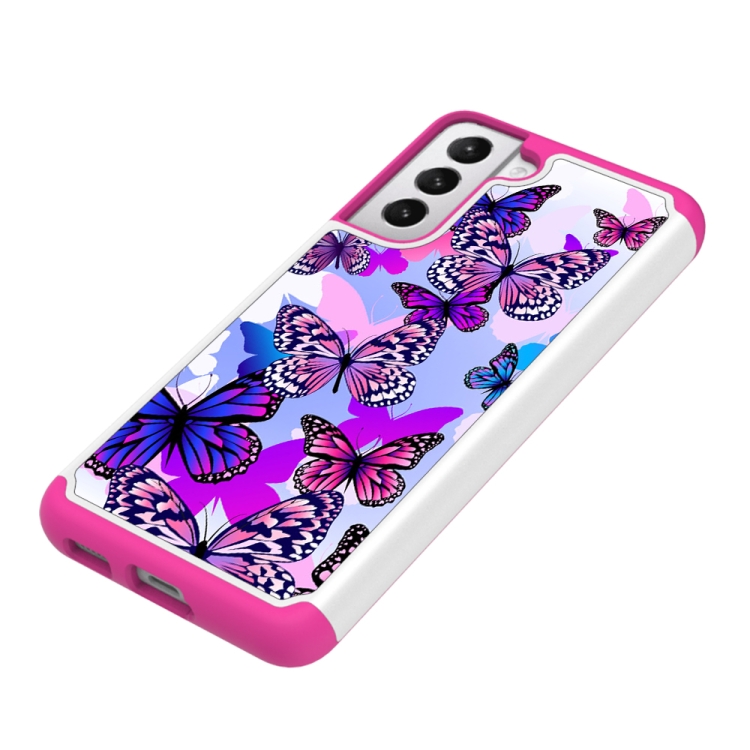 For Samsung Galaxy S21+ 5G Coloured Drawing Pattern PU + TPU Protective Case(Butterfly) For Samsung Galaxy S21+ 5G Coloured Drawing Pattern PU + TPU Protective Case(Butterfly)