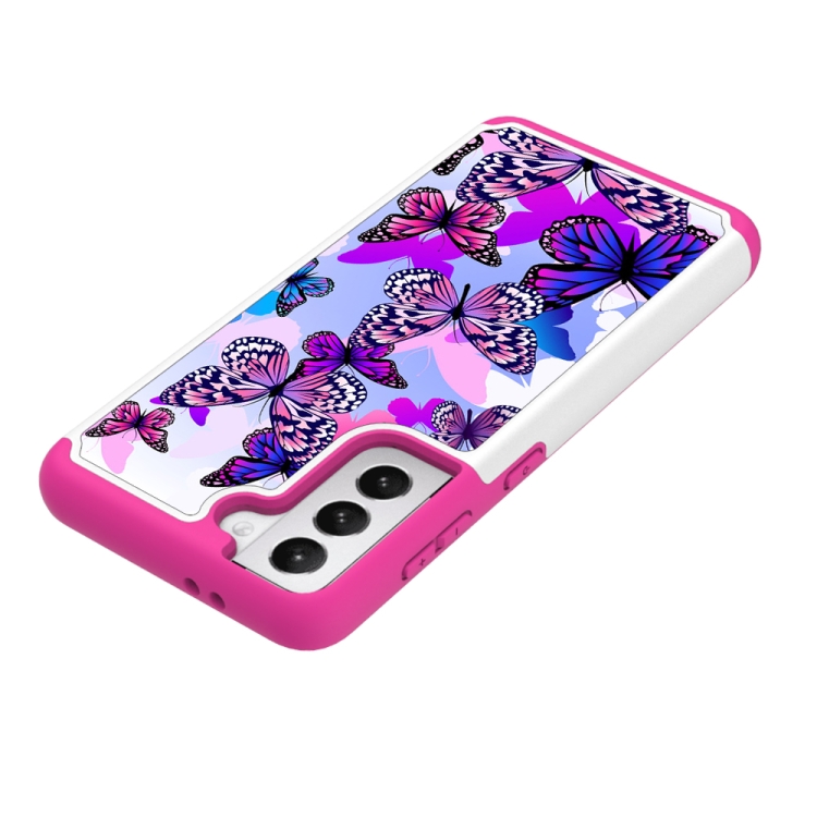 For Samsung Galaxy S21+ 5G Coloured Drawing Pattern PU + TPU Protective Case(Butterfly) For Samsung Galaxy S21+ 5G Coloured Drawing Pattern PU + TPU Protective Case(Butterfly)