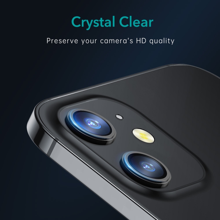For iPhone 12 mini 2pcs ESR 9H Premium Clear Full Cover Tempered Glass Lens Camera Protector(Black) For iPhone 12 mini 2pcs ESR 9H Premium Clear Full Cover Tempered Glass Lens Camera Protector(Black)