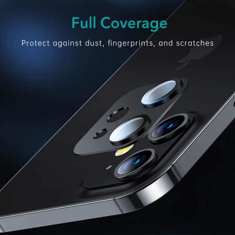For iPhone 12 mini 2pcs ESR 9H Premium Clear Full Cover Tempered Glass Lens Camera Protector(Black) For iPhone 12 mini 2pcs ESR 9H Premium Clear Full Cover Tempered Glass Lens Camera Protector(Black)