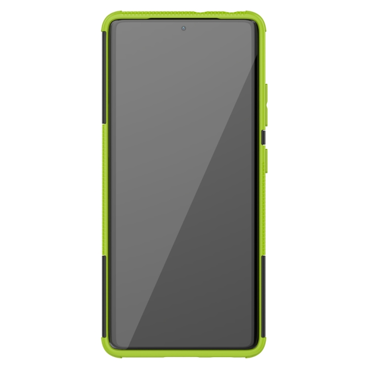 For Samsung Galaxy S21 Ultra 5G Tire Texture Shockproof TPU+PC Protective Case with Holder(Green) For Samsung Galaxy S21 Ultra 5G Tire Texture Shockproof TPU+PC Protective Case with Holder(Green)
