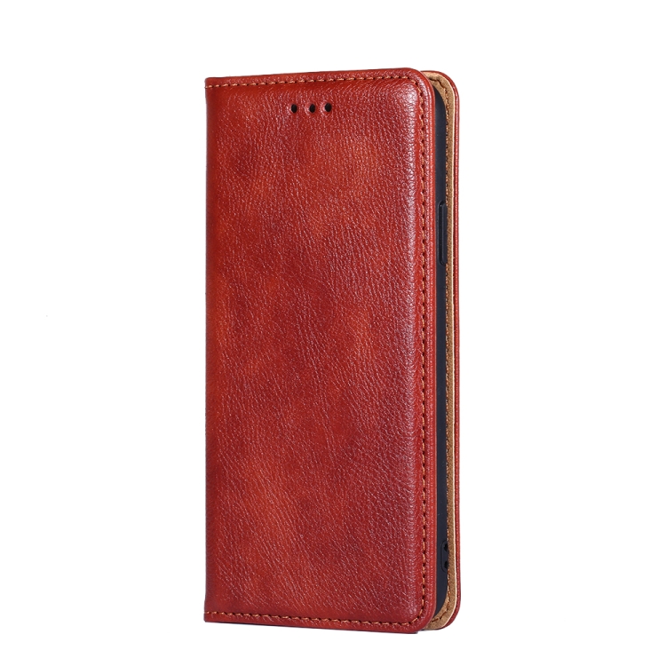 For Samsung Galaxy S21 Ultra 5G PU + TPU Gloss Oil Solid Color Magnetic Horizontal Flip Leather Case with Holder & Card Slot & Wallet(Brown) For Samsung Galaxy S21 Ultra 5G PU + TPU Gloss Oil Solid Color Magnetic Horizontal Flip Leather Case with Holder & Card Slot & Wallet(Brown)