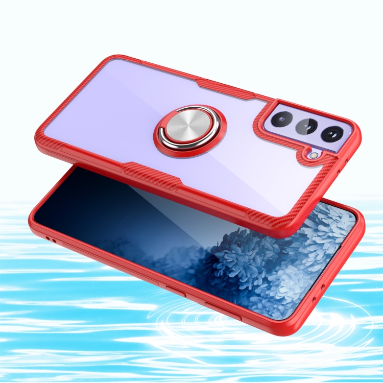 For Samsung Galaxy S21 5G Shockproof Transparent TPU + Acrylic Protective Case with Ring Holder(Black) For Samsung Galaxy S21 5G Shockproof Transparent TPU + Acrylic Protective Case with Ring Holder(Black)