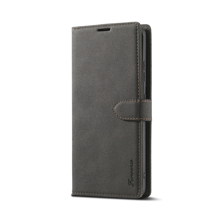 For Samsung Galaxy S21 Ultra 5G Forwenw F1 Series Matte Strong Magnetism Horizontal Flip Leather Case with Holder & Card Slots & Wallet & Photo Frame(Black)