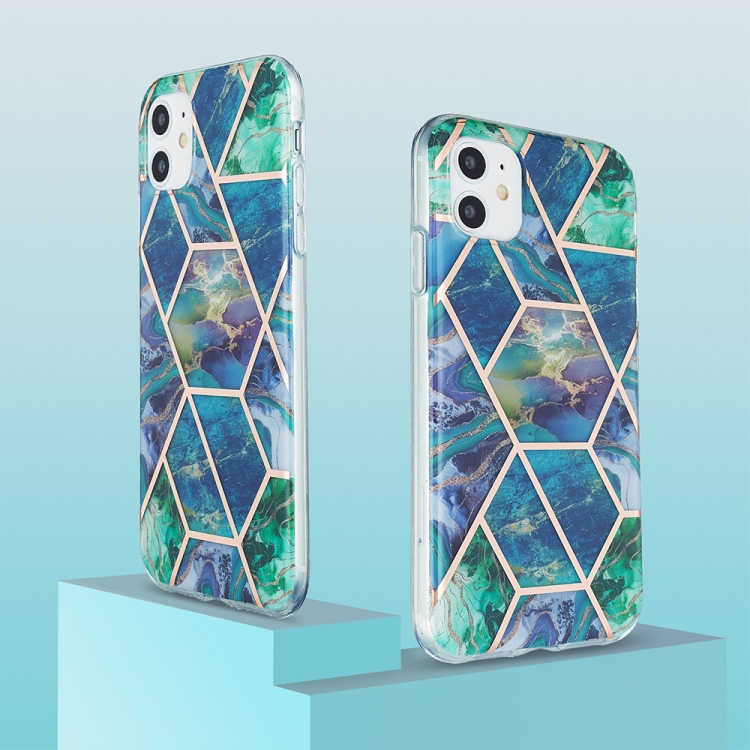 For iPhone 11 3D Electroplating Marble Pattern TPU Protective Case (Dark Green) For iPhone 11 3D Electroplating Marble Pattern TPU Protective Case (Dark Green)