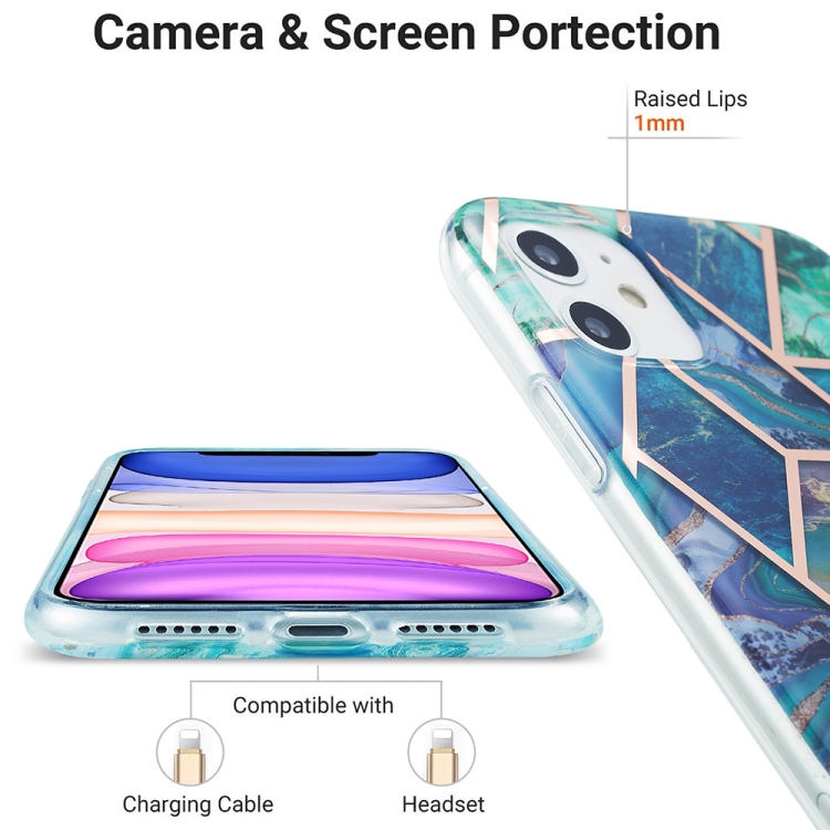 For iPhone 11 3D Electroplating Marble Pattern TPU Protective Case (Dark Green) For iPhone 11 3D Electroplating Marble Pattern TPU Protective Case (Dark Green)