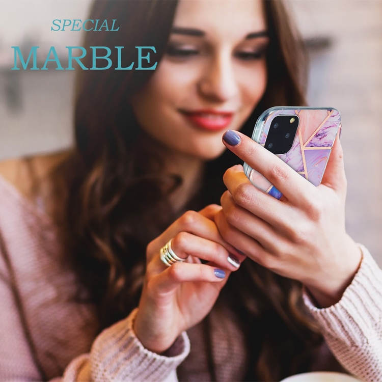 For iPhone 11 Pro 3D Electroplating Marble Pattern TPU Protective Case (Pink Purple) For iPhone 11 Pro 3D Electroplating Marble Pattern TPU Protective Case (Pink Purple)