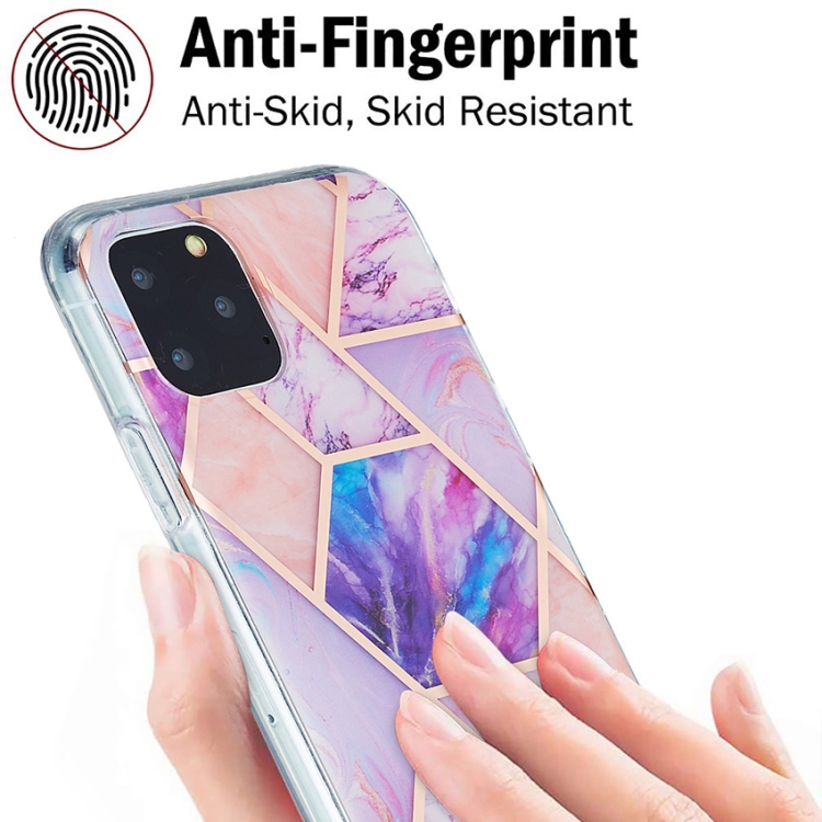 For iPhone 11 Pro 3D Electroplating Marble Pattern TPU Protective Case (Pink Purple) For iPhone 11 Pro 3D Electroplating Marble Pattern TPU Protective Case (Pink Purple)