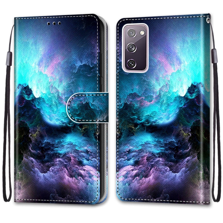 For Samsung Galaxy S20 FE 5G Coloured Drawing Cross Texture Horizontal Flip PU Leather Case with Holder & Card Slots & Wallet & Lanyard(Colorful Clouds) For Samsung Galaxy S20 FE 5G Coloured Drawing Cross Texture Horizontal Flip PU Leather Case with Holder & Card Slots & Wallet & Lanyard(Colorful Clouds)