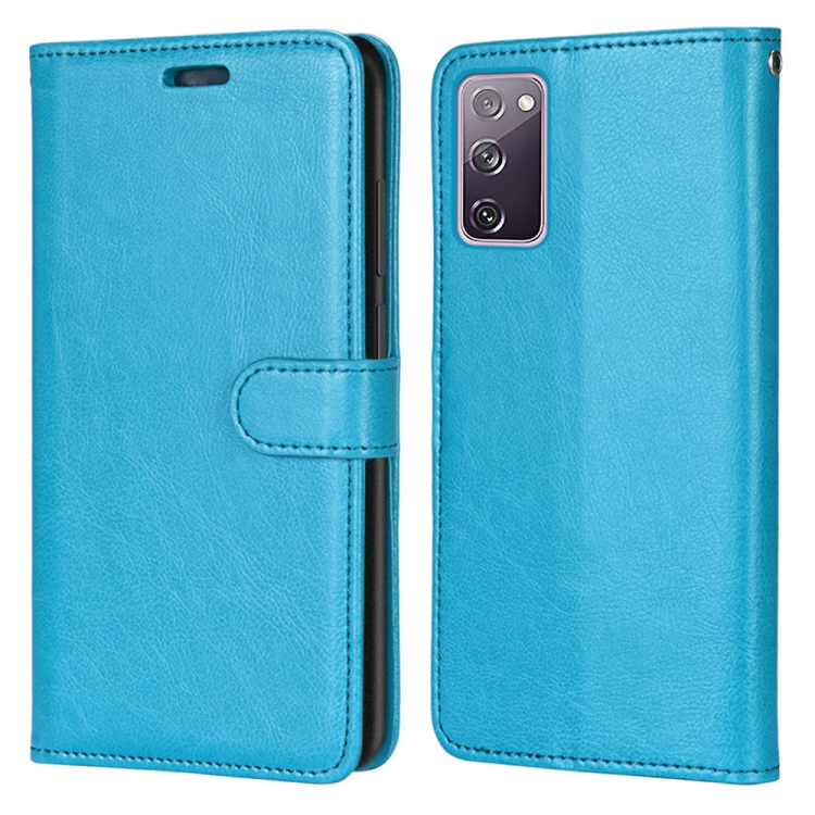 For Samsung Galaxy S20 FE 5G Pure Color Horizontal Flip PU Leather Case with Holder & Card Slots & Wallet & Photo Frame(Blue) For Samsung Galaxy S20 FE 5G Pure Color Horizontal Flip PU Leather Case with Holder & Card Slots & Wallet & Photo Frame(Blue)