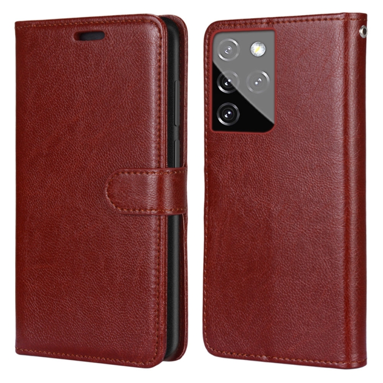 For Samsung Galaxy S21 Ultra 5G Pure Color Horizontal Flip PU Leather Case with Holder & Card Slots & Wallet & Photo Frame(Brown) For Samsung Galaxy S21 Ultra 5G Pure Color Horizontal Flip PU Leather Case with Holder & Card Slots & Wallet & Photo Frame(Brown)