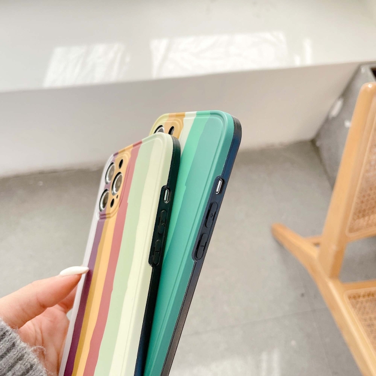 Rainbow IMD Shockproof TPU Protective Case For iPhone 11 Pro Max(Brown)