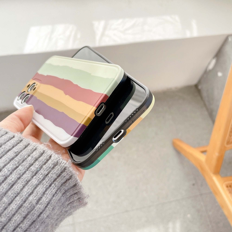 Rainbow IMD Shockproof TPU Protective Case For iPhone 11 Pro Max(Brown)