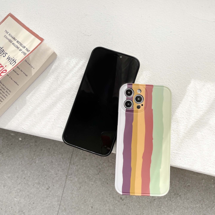 Rainbow IMD Shockproof TPU Protective Case For iPhone 11 Pro Max(Brown)
