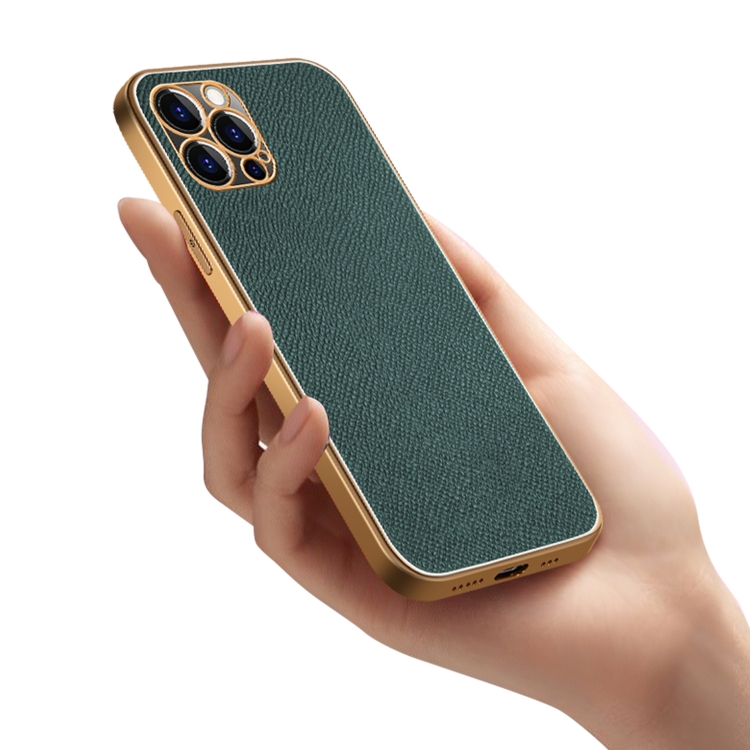 For iPhone 11 Pro Max Cowhide Palm Print Shockproof Precise Hole Protective Case (Blue) For iPhone 11 Pro Max Cowhide Palm Print Shockproof Precise Hole Protective Case (Blue)