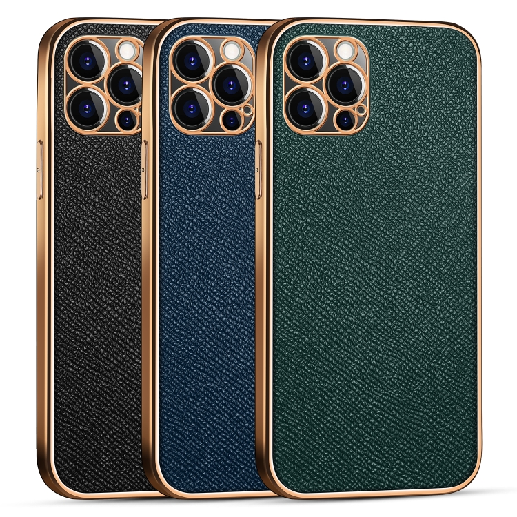 For iPhone 11 Pro Max Cowhide Palm Print Shockproof Precise Hole Protective Case (Blue) For iPhone 11 Pro Max Cowhide Palm Print Shockproof Precise Hole Protective Case (Blue)