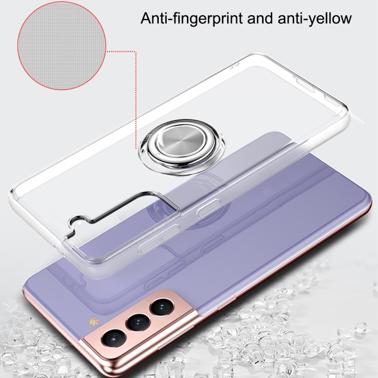 For Samsung Galaxy S21 Ultra 5G Pure Color Shockproof Transparent TPU + Acrylic Protective Case with Ring Holder(Black) For Samsung Galaxy S21 Ultra 5G Pure Color Shockproof Transparent TPU + Acrylic Protective Case with Ring Holder(Black)