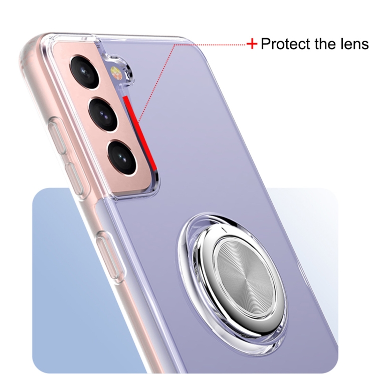 For Samsung Galaxy S21 Ultra 5G Pure Color Shockproof Transparent TPU + Acrylic Protective Case with Ring Holder(Black) For Samsung Galaxy S21 Ultra 5G Pure Color Shockproof Transparent TPU + Acrylic Protective Case with Ring Holder(Black)