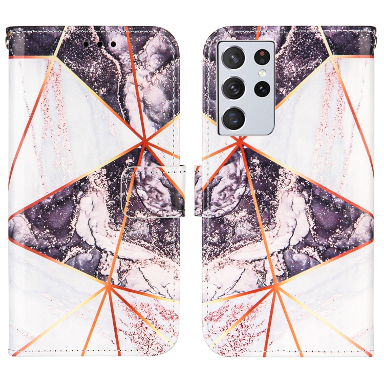 For Samsung Galaxy S21 Ultra 5G Marble Stitching Horizontal Flip PU Leather Case with Holder & Card Slots & Wallet & Lanyard(Black White) For Samsung Galaxy S21 Ultra 5G Marble Stitching Horizontal Flip PU Leather Case with Holder & Card Slots & Wallet & Lanyard(Black White)