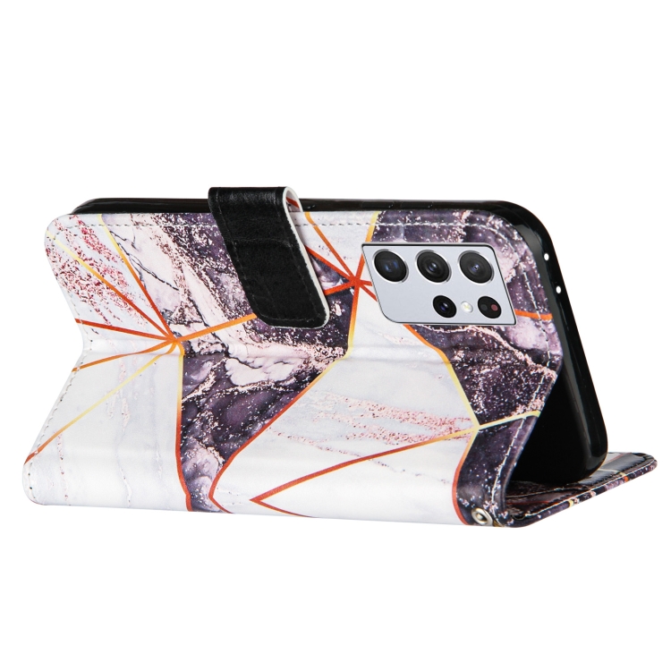 For Samsung Galaxy S21 Ultra 5G Marble Stitching Horizontal Flip PU Leather Case with Holder & Card Slots & Wallet & Lanyard(Black White) For Samsung Galaxy S21 Ultra 5G Marble Stitching Horizontal Flip PU Leather Case with Holder & Card Slots & Wallet & Lanyard(Black White)