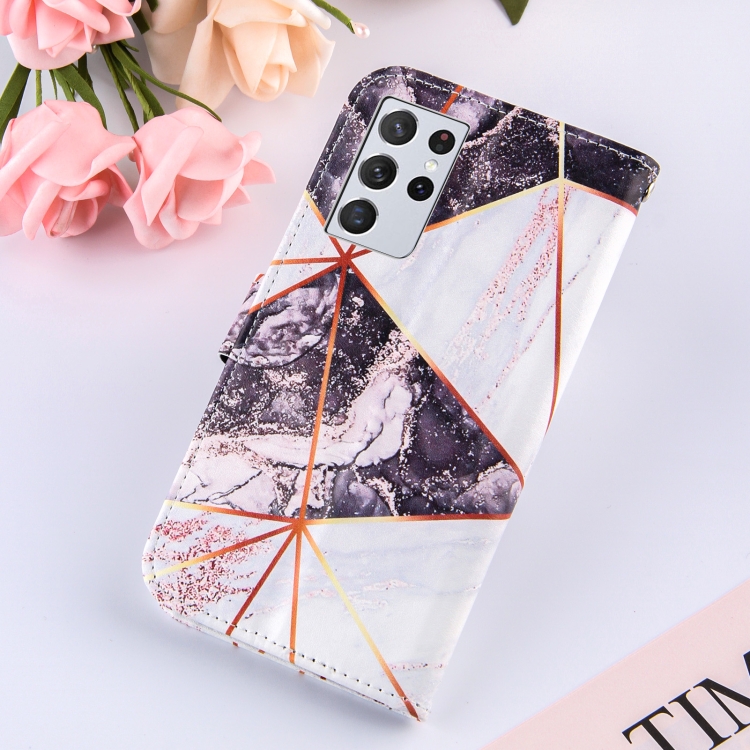 For Samsung Galaxy S21 Ultra 5G Marble Stitching Horizontal Flip PU Leather Case with Holder & Card Slots & Wallet & Lanyard(Black White) For Samsung Galaxy S21 Ultra 5G Marble Stitching Horizontal Flip PU Leather Case with Holder & Card Slots & Wallet & Lanyard(Black White)