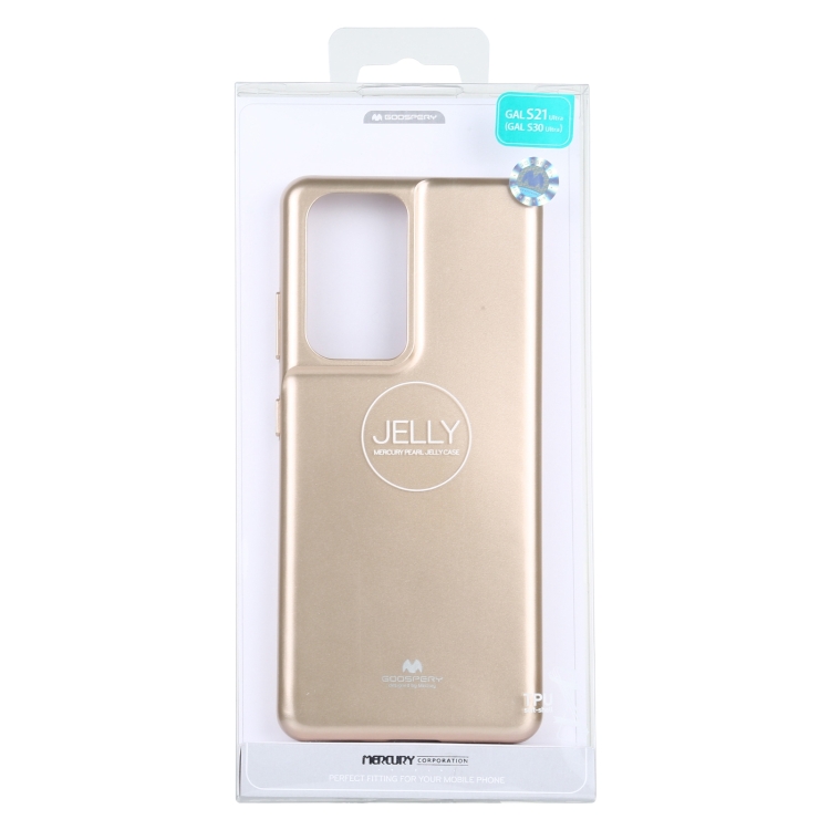 For Samsung Galaxy S21 Ultra 5G GOOSPERY JELLY Full Coverage Soft Case(Gold) For Samsung Galaxy S21 Ultra 5G GOOSPERY JELLY Full Coverage Soft Case(Gold)