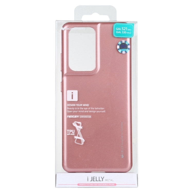 For Samsung Galaxy S21 Ultra 5G GOOSPERY I JELLY METAL Shockproof TPU Case(Rose Gold) For Samsung Galaxy S21 Ultra 5G GOOSPERY I JELLY METAL Shockproof TPU Case(Rose Gold)
