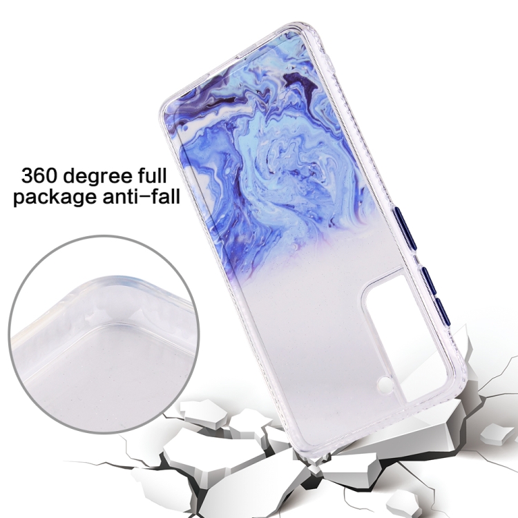 For Samsung Galaxy S21 5G Marble Texture TPU + PC Protective Case(White Pink) For Samsung Galaxy S21 5G Marble Texture TPU + PC Protective Case(White Pink)