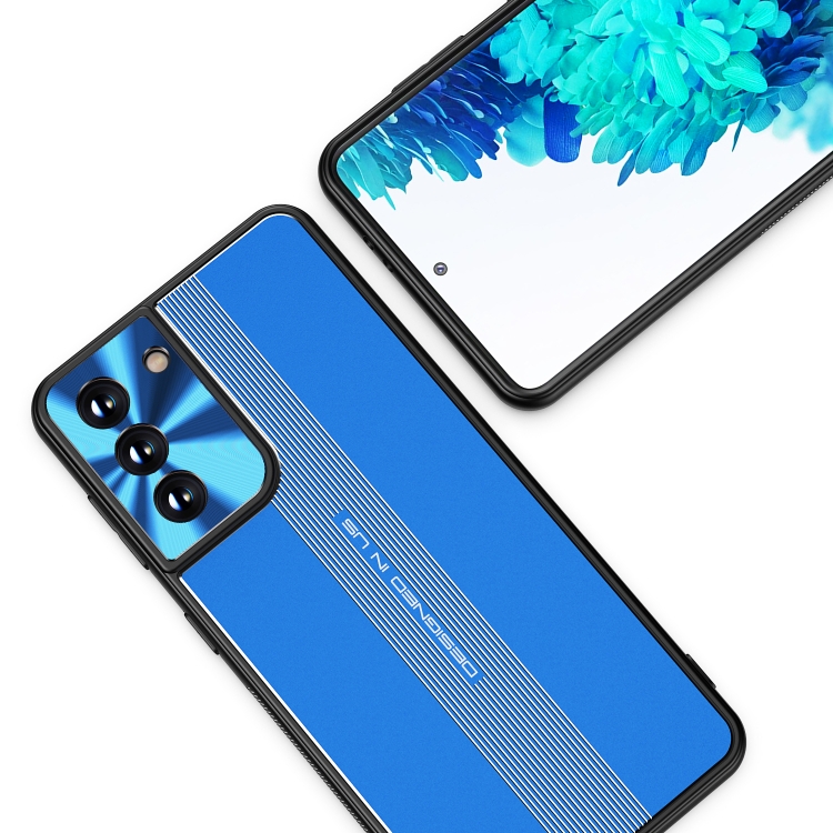 For Samsung Galaxy S21 5G Jianfeng Series TPU+ Metal Shockproof Protective Case(Blue) For Samsung Galaxy S21 5G Jianfeng Series TPU+ Metal Shockproof Protective Case(Blue)