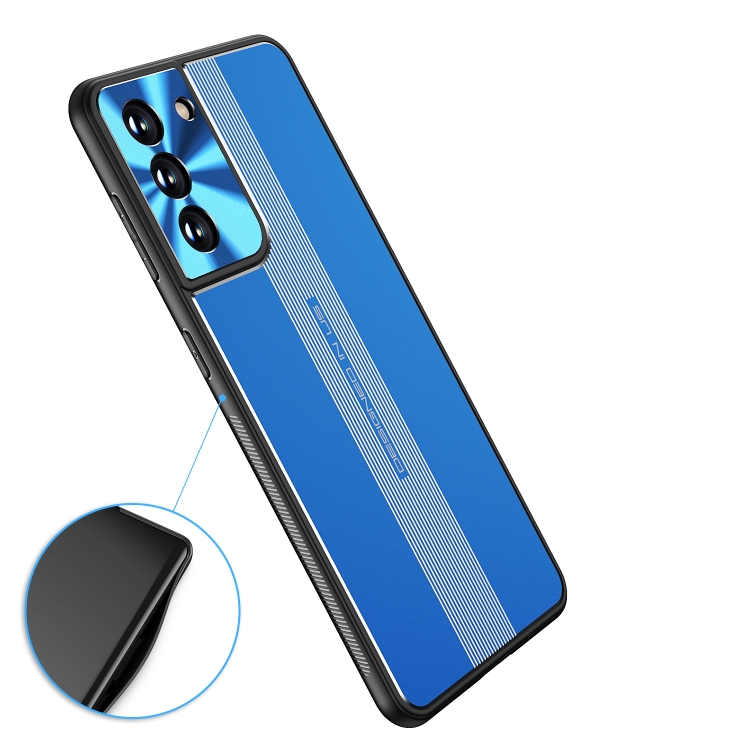 For Samsung Galaxy S21 5G Jianfeng Series TPU+ Metal Shockproof Protective Case(Blue) For Samsung Galaxy S21 5G Jianfeng Series TPU+ Metal Shockproof Protective Case(Blue)