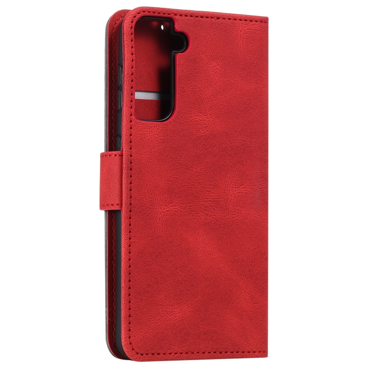 For Samsung Galaxy S21 Ultra 5G Stitching Calf Texture Horizontal Flip Leather Case with Holder & Card Slots & Wallet(Red) For Samsung Galaxy S21 Ultra 5G Stitching Calf Texture Horizontal Flip Leather Case with Holder & Card Slots & Wallet(Red)