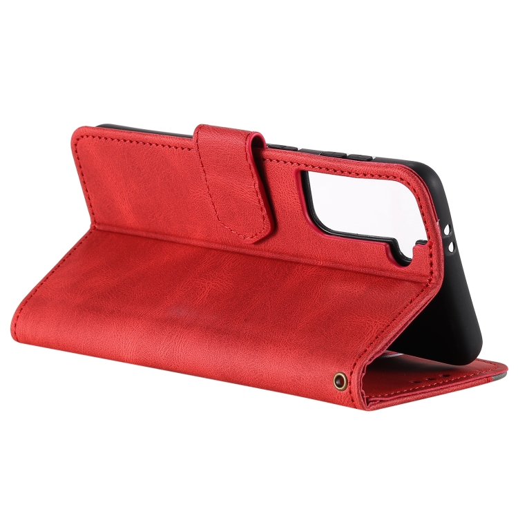For Samsung Galaxy S21 Ultra 5G Stitching Calf Texture Horizontal Flip Leather Case with Holder & Card Slots & Wallet(Red) For Samsung Galaxy S21 Ultra 5G Stitching Calf Texture Horizontal Flip Leather Case with Holder & Card Slots & Wallet(Red)