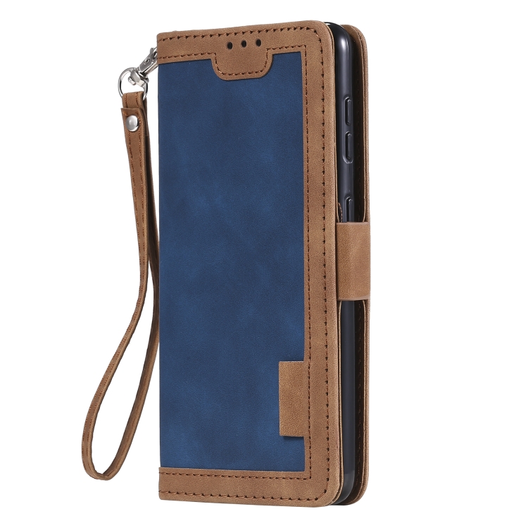 For Samsung Galaxy S21 Ultra 5G Retro Splicing Horizontal Flip Leather Case with Card Slots & Holder & Wallet(Blue) For Samsung Galaxy S21 Ultra 5G Retro Splicing Horizontal Flip Leather Case with Card Slots & Holder & Wallet(Blue)