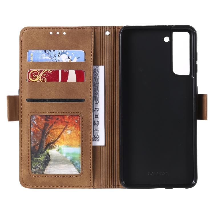 For Samsung Galaxy S21 Ultra 5G Retro Splicing Horizontal Flip Leather Case with Card Slots & Holder & Wallet(Blue) For Samsung Galaxy S21 Ultra 5G Retro Splicing Horizontal Flip Leather Case with Card Slots & Holder & Wallet(Blue)
