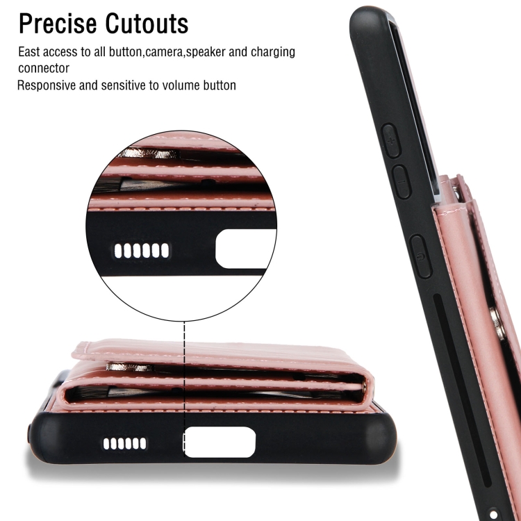 For Samsung Galaxy S21 Ultra 5G Skin Feel PU + TPU + PC Back Cover Shockproof Case with Card Slots & Holder & Photo Frame(Rose Gold) For Samsung Galaxy S21 Ultra 5G Skin Feel PU + TPU + PC Back Cover Shockproof Case with Card Slots & Holder & Photo Frame(Rose Gold)