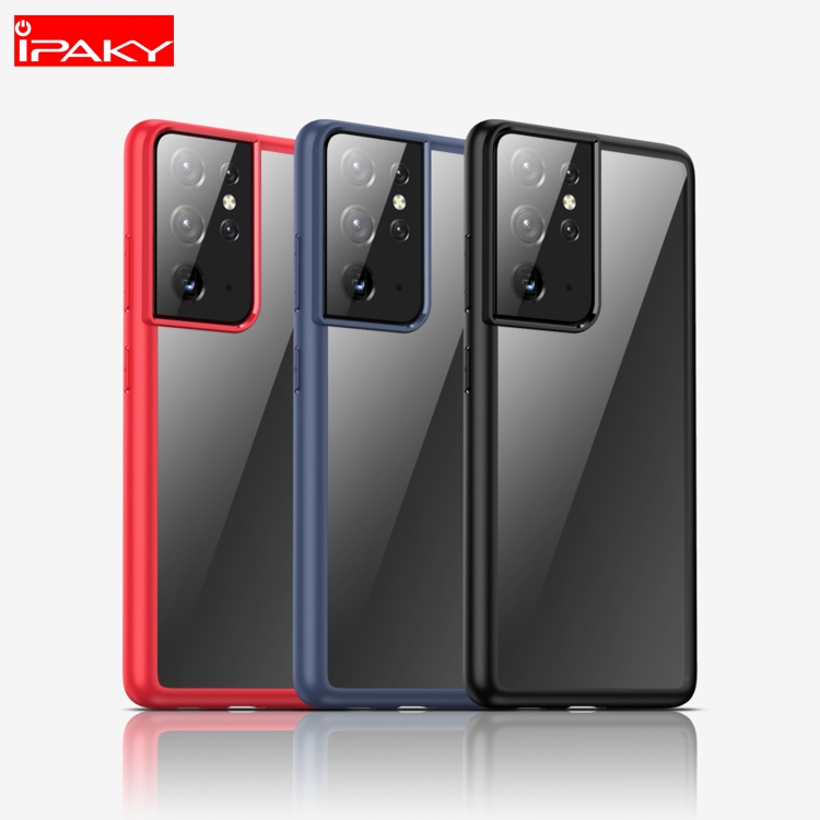 For Samsung Galaxy S21 Ultra 5G iPAKY Bright Color Series TPU + PC Protective Case(Blue) For Samsung Galaxy S21 Ultra 5G iPAKY Bright Color Series TPU + PC Protective Case(Blue)