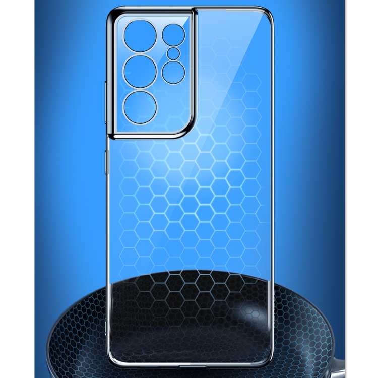 For Samsung Galaxy S21 5G SULADA Shockproof Plating Silicone Transparent Protective Case(Gold) For Samsung Galaxy S21 5G SULADA Shockproof Plating Silicone Transparent Protective Case(Gold)