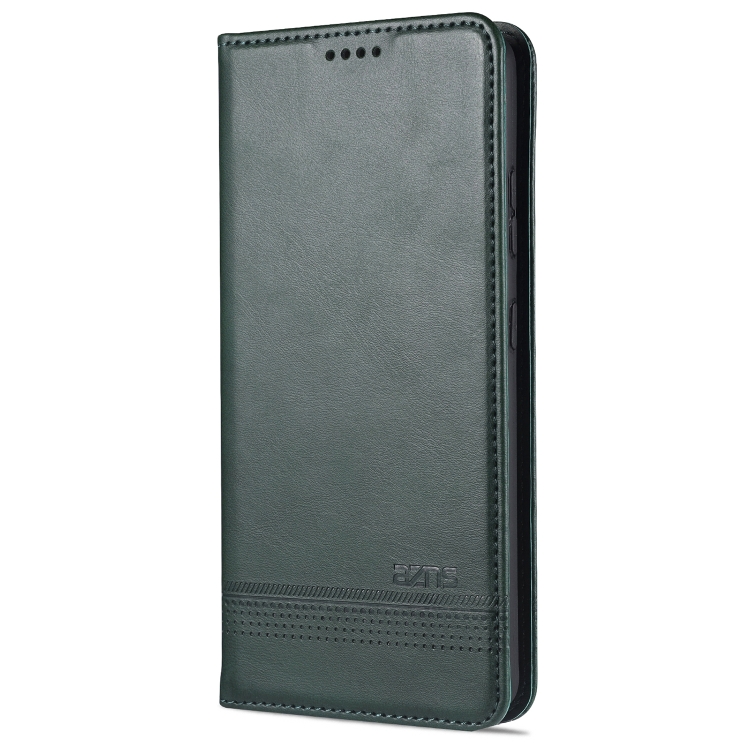 For Samsung Galaxy S21 5G AZNS Magnetic Calf Texture Horizontal Flip Leather Case with Card Slots & Holder & Wallet(Dark Green) For Samsung Galaxy S21 5G AZNS Magnetic Calf Texture Horizontal Flip Leather Case with Card Slots & Holder & Wallet(Dark Green)