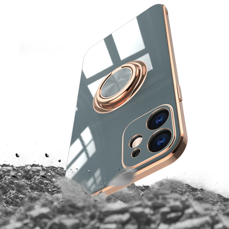 For iPhone 11 6D Electroplating Full Coverage Silicone Protective Case with Magnetic Ring Holder (Dark Green) For iPhone 11 6D Electroplating Full Coverage Silicone Protective Case with Magnetic Ring Holder (Dark Green)