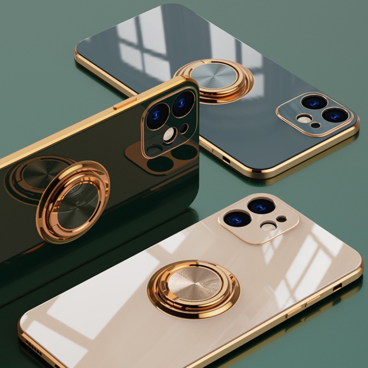 For iPhone 11 6D Electroplating Full Coverage Silicone Protective Case with Magnetic Ring Holder (Dark Green) For iPhone 11 6D Electroplating Full Coverage Silicone Protective Case with Magnetic Ring Holder (Dark Green)